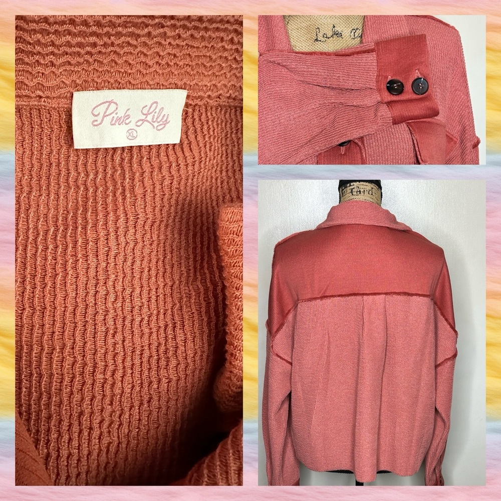 Pink Lily Rust Shacket - image 2